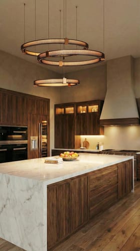 Mistiva ring chandelier installed in a customer's home