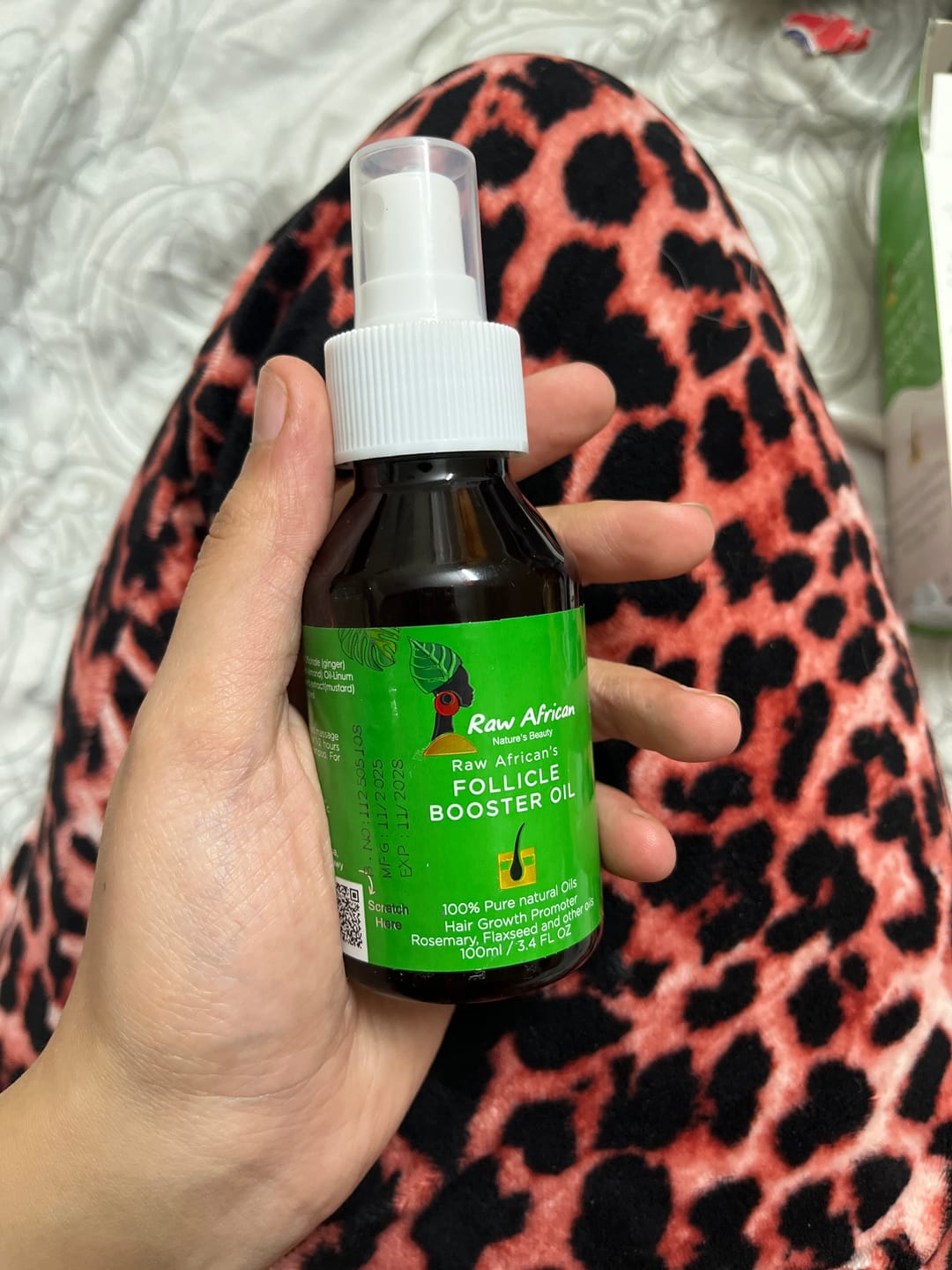 Customer photo review of Hair Follicle Booster Oil