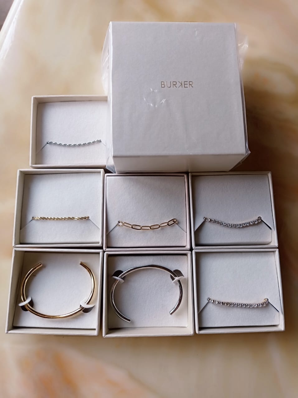 Customer photo review of Jade Gold Brown Bracelet
