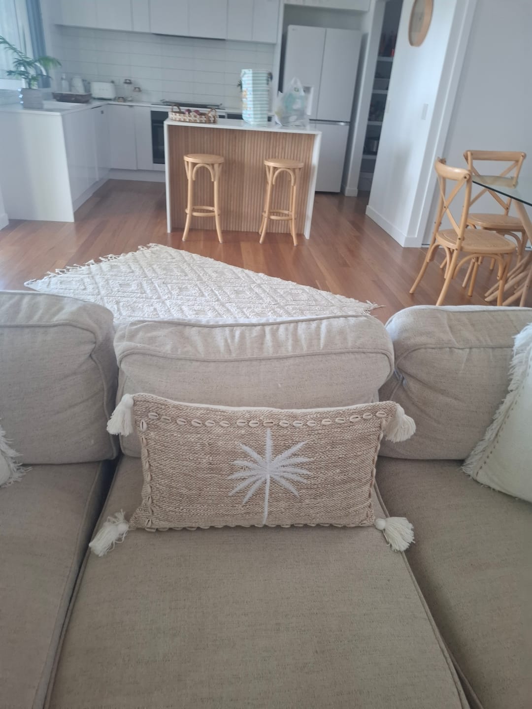 Customer photo review of Paradise Palm Lumbar Cushion Cover | 30x50cm