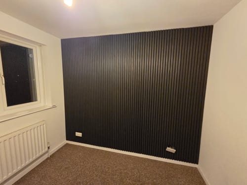Customer photo review of Acoustic Slat Wall Panel - Black Oak
