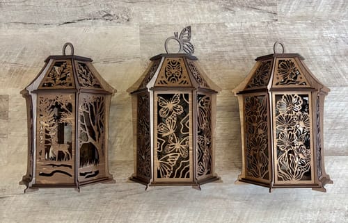 Customer photo review of Night lamp lantern 3 bundle laser cut svg file