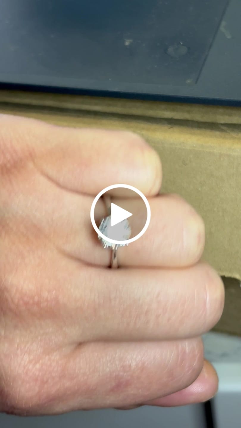 Customer video review of 2ct Moissanite Round Cut Solitaire Ring