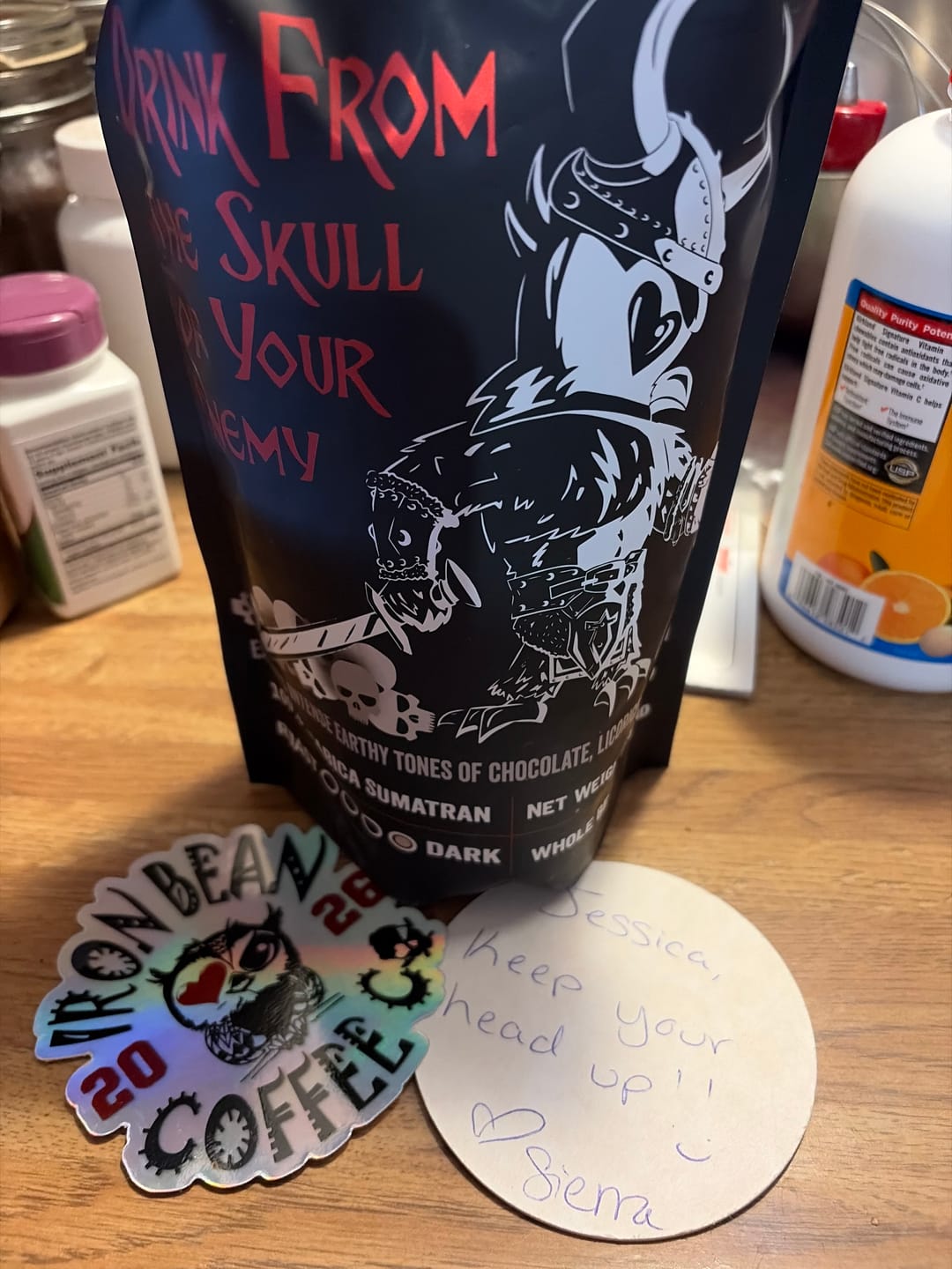 Customer photo review of Drink From the Skull of Your Enemy™ - Dark Roast