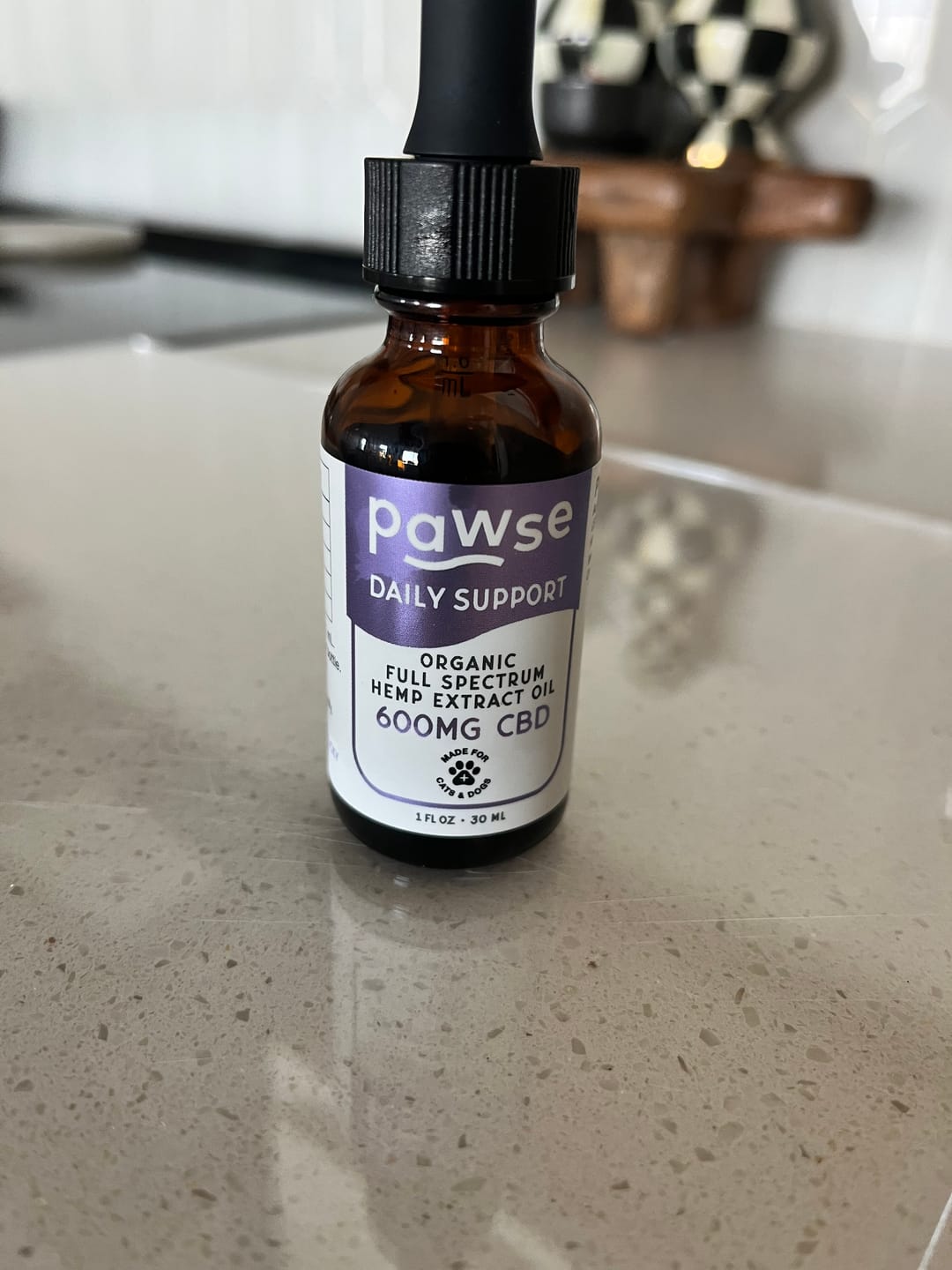 Customer photo review of Daily Support CBD Oil for Pets Over 20lbs