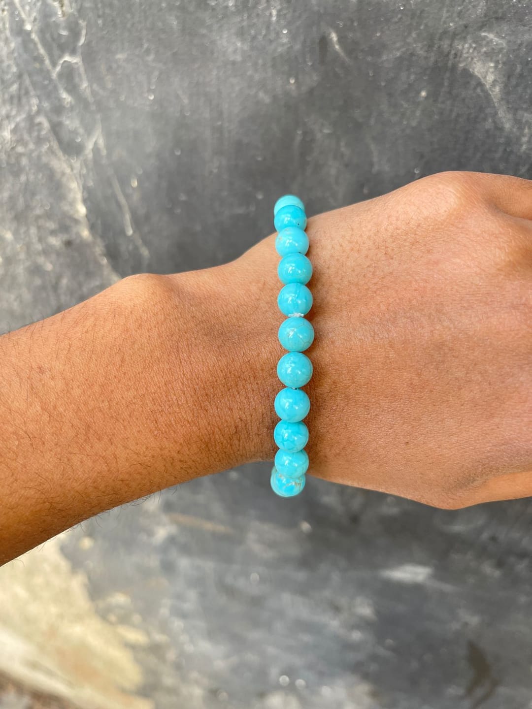 Customer photo review of Firoza Turquoise Crystal Bracelet — Premium Vastu Remedy Stone of Protection for Good Luck & Prosperity
