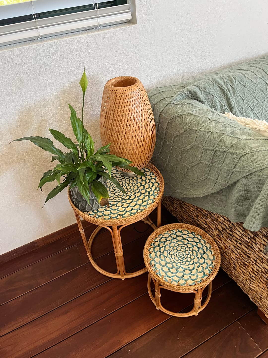 Customer photo review of Bloom Rattan Table Set