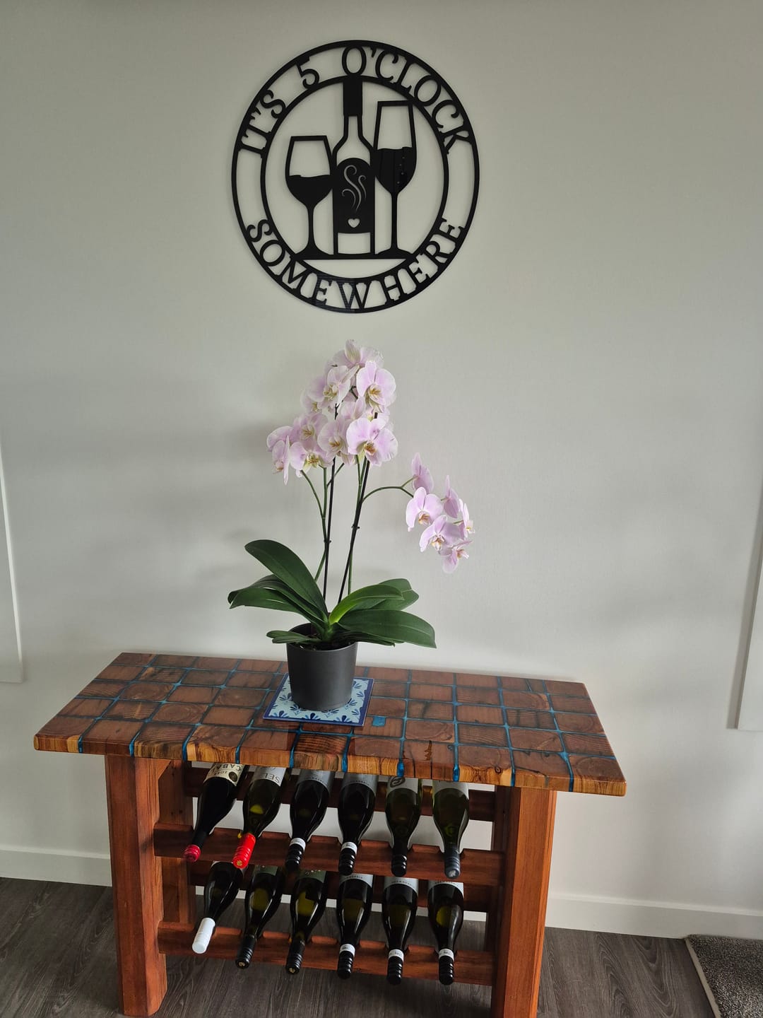 Customer photo review of It's 5 Somewhere Wall Art