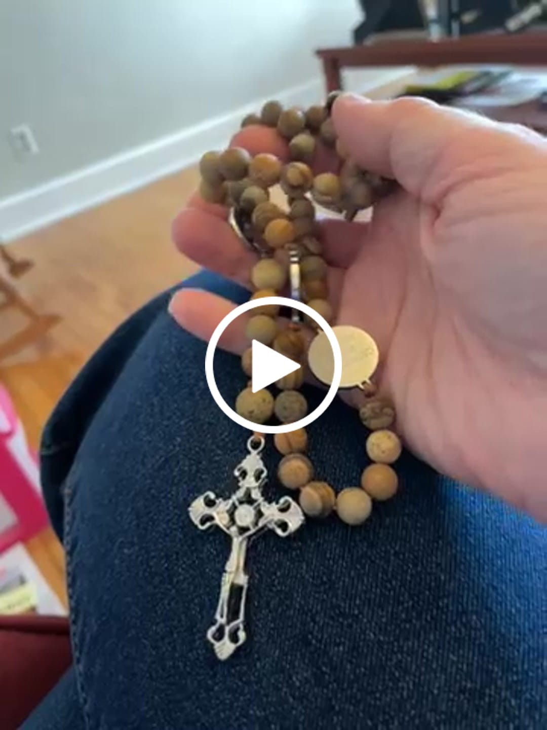 Customer video review of Sorrowful Mysteries Catholic Rosary