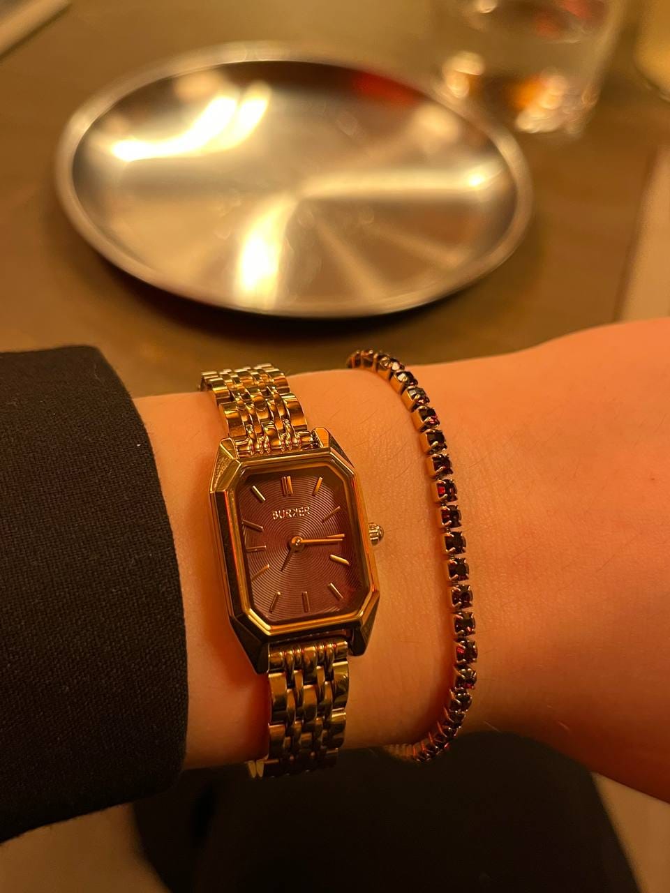 Customer photo review of Isabell Petite Gold Burgundy