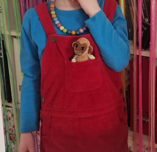 Customer photo review of Holly Berry Classic Reversible Pinafore Dress