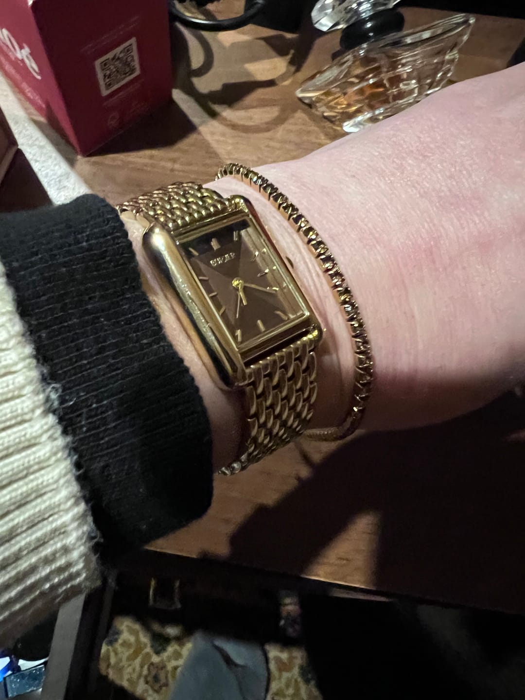 Customer photo review of Ava Gold Brown Bracelet
