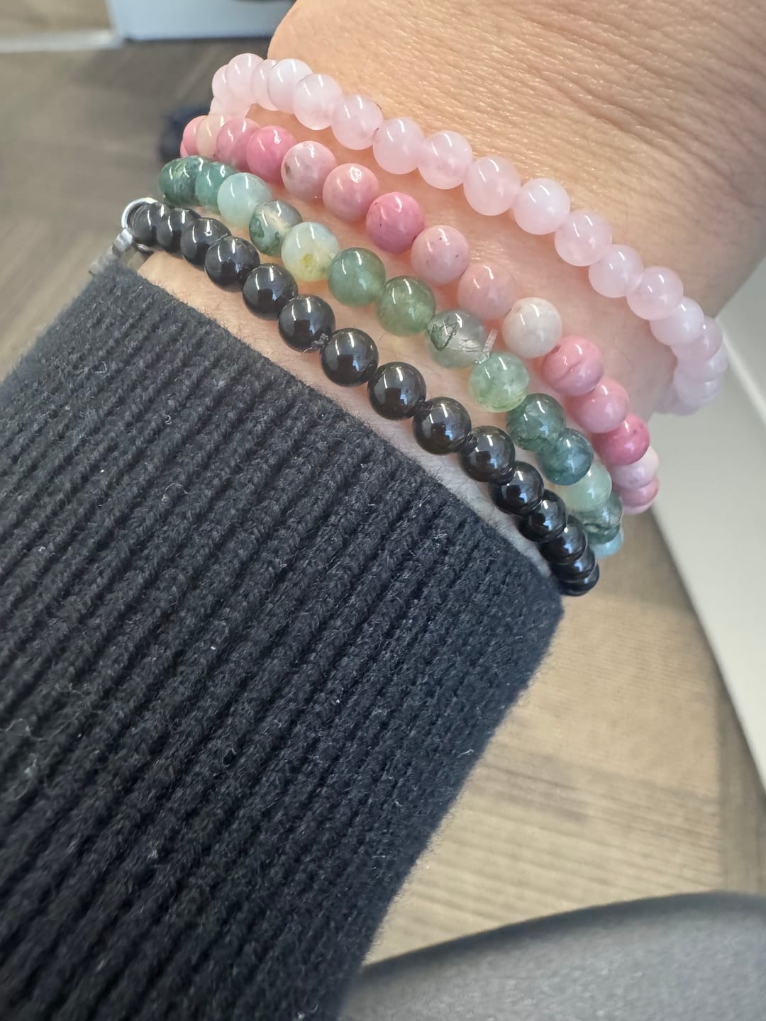 Customer photo review of Black Tourmaline Bracelet Mini