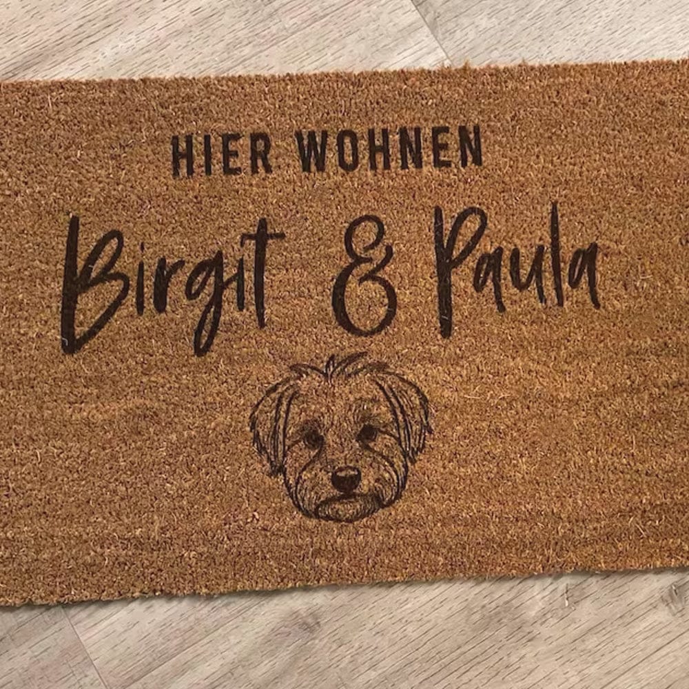 Customer photo review of Fußmatte aus Kokos personalisierbar – Individuelle Türmatte mit eigenem Motiv & Logo