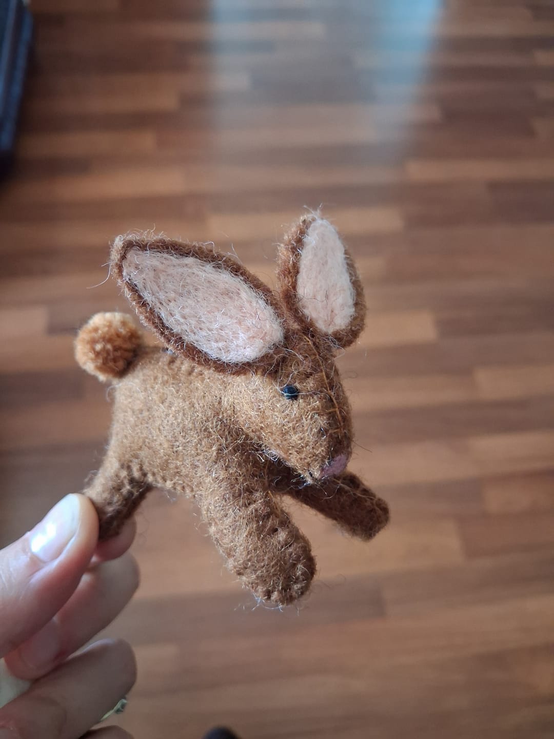Customer photo review of Felt Rabbit Farm Animal Toy