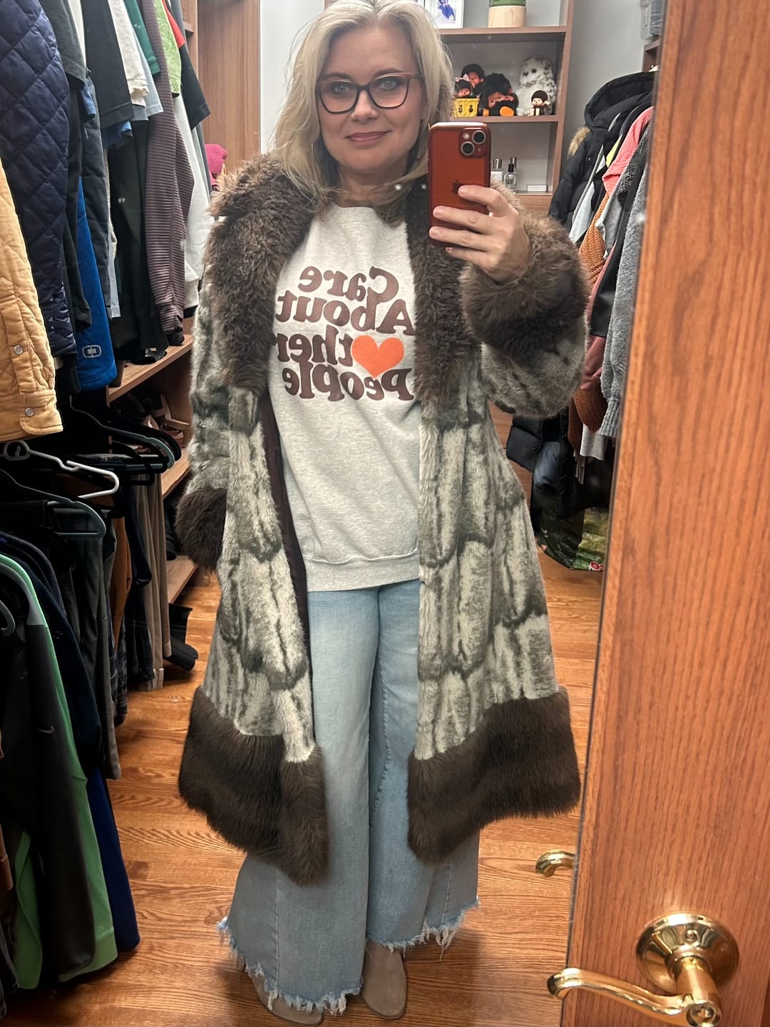 Customer photo review of Care About Other People Sweatshirt