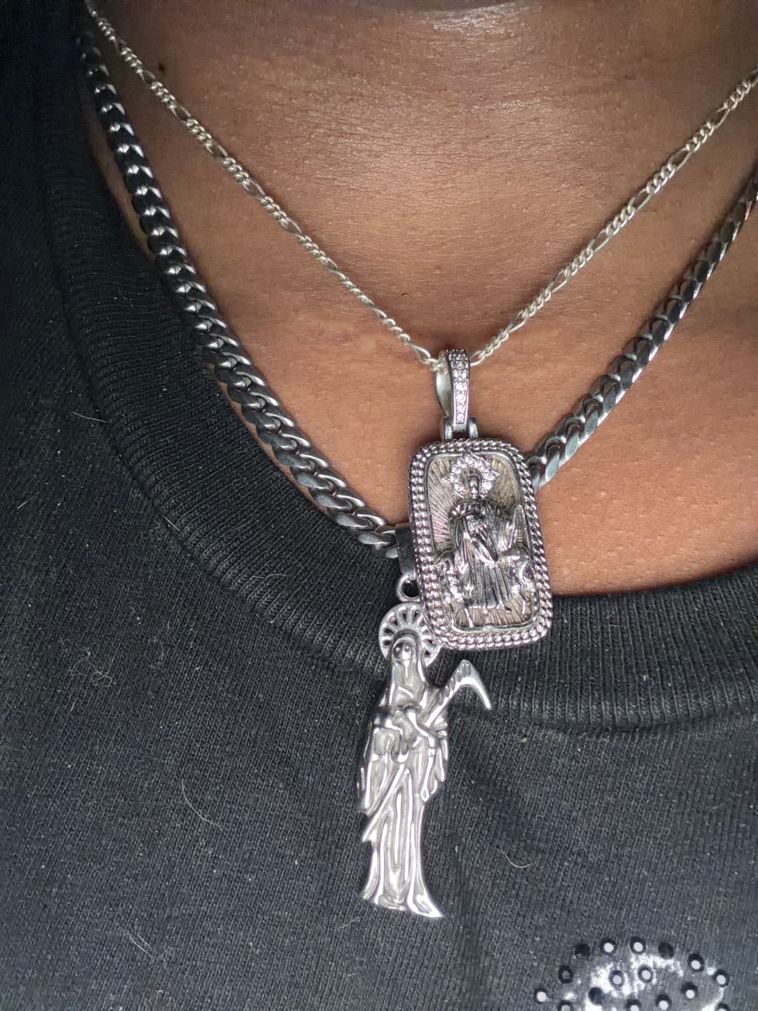 Customer photo review of SANTA MUERTE PENDANT