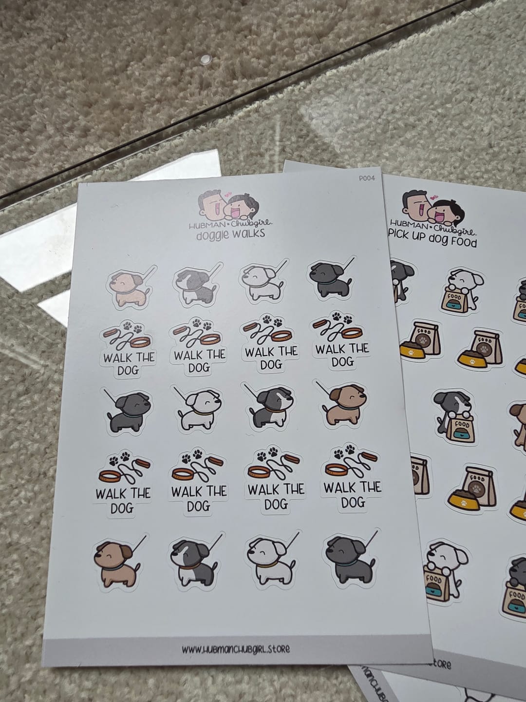 Customer photo review of Doggie Walks Planner Stickers