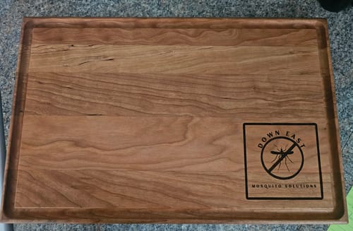 Customer photo review of Personalized Wood BBQ Cutting Board XL 11" x 17"