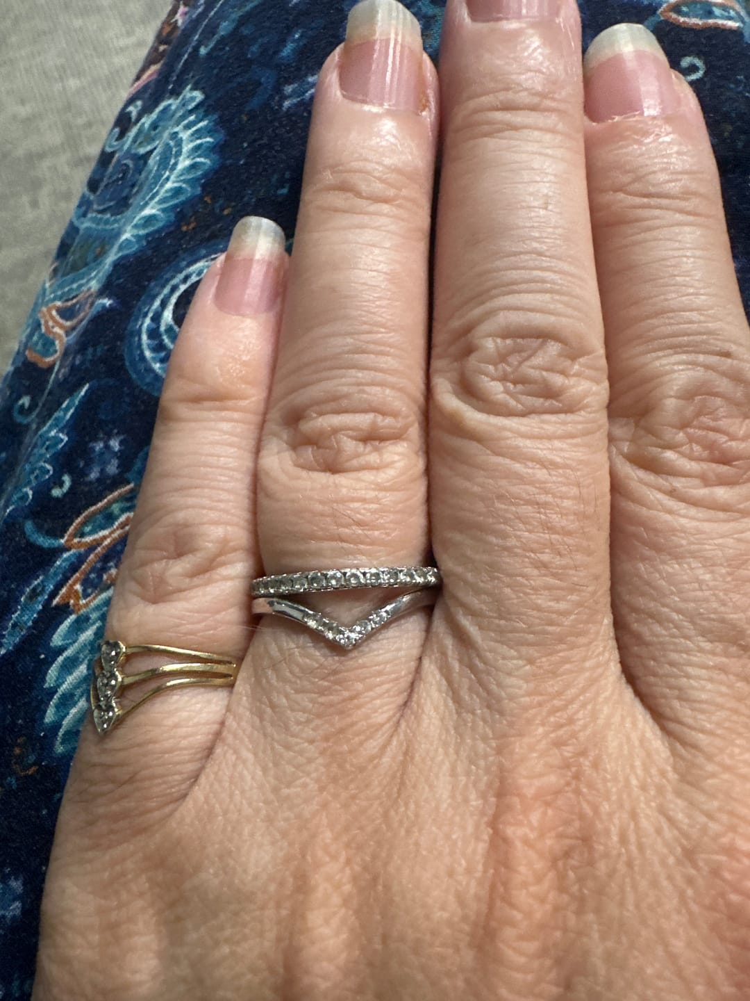 Customer photo review of Sapphire Band Stacker Ring