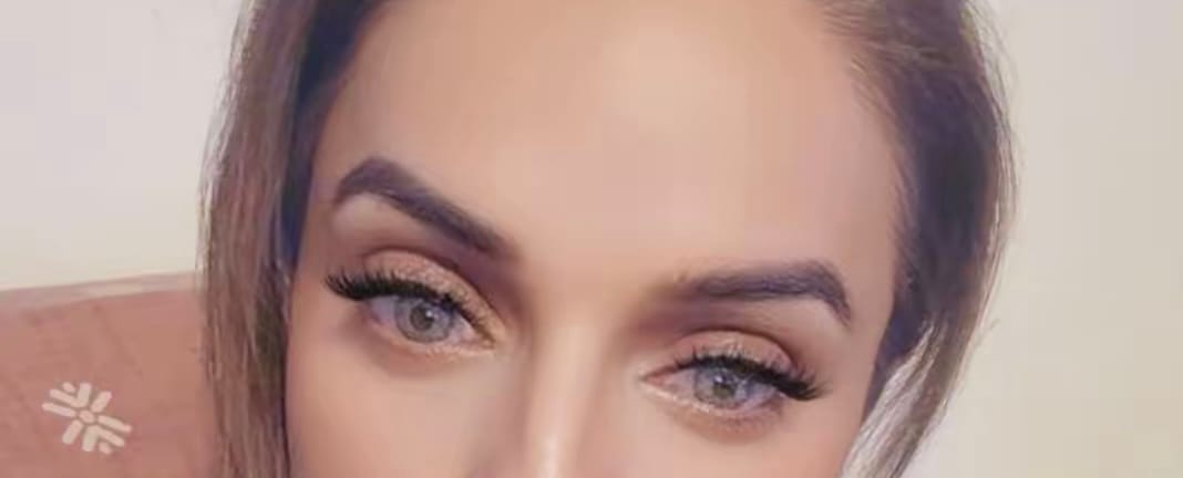 Customer photo review of Cool Gray Contact Lenses