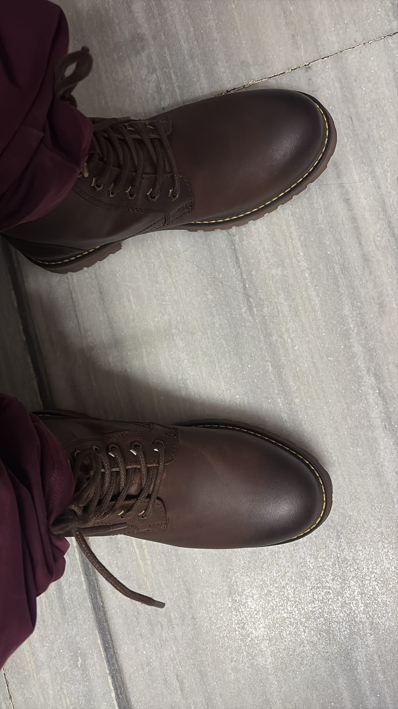 Customer photo review of boots derby rusty wrangler