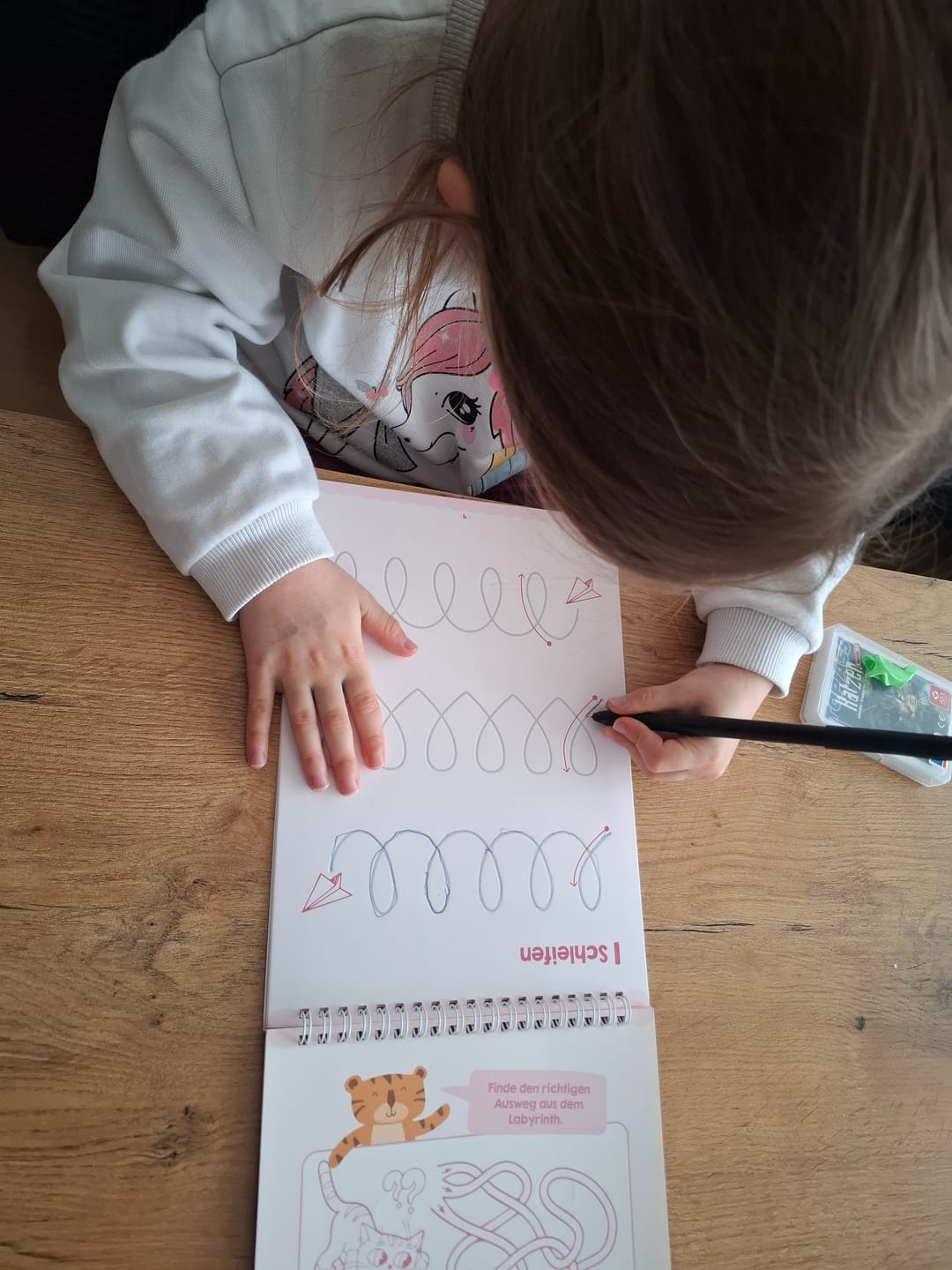 Customer photo review of Edubini Magische Übungshefte® (Geschenk-Starterset)