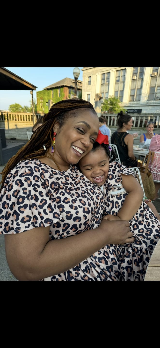 Customer photo review of Mommy & Me Lenox Leopard Maxi Dress