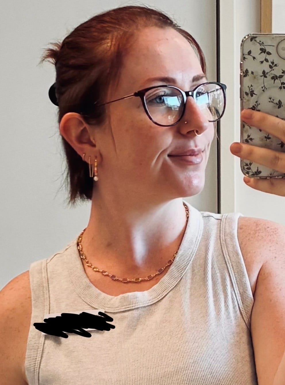 Customer photo review of Hook Arc Earrings