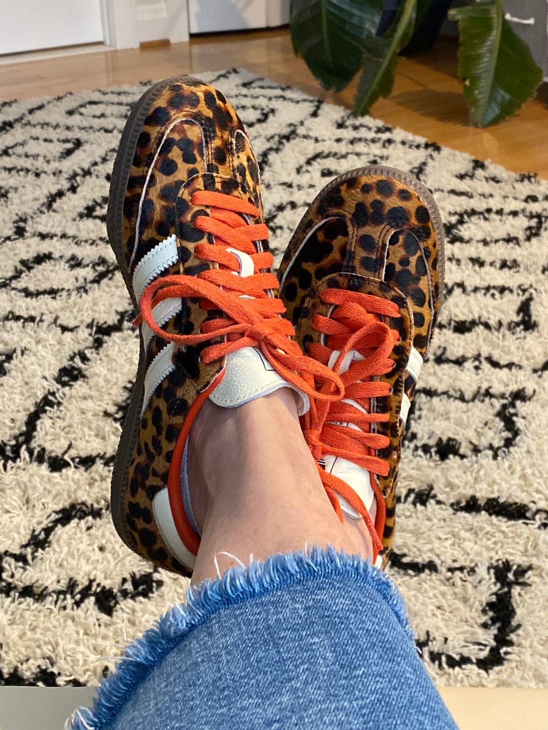 Customer photo review of adidas Samba OG Red Leopard Women's