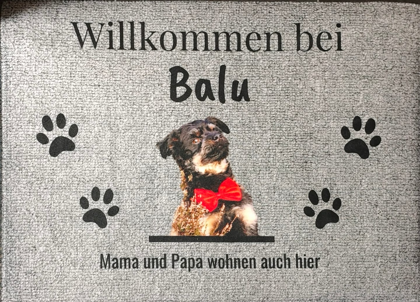 Customer photo review of Willkommen bei - Individuelle Fußmatte