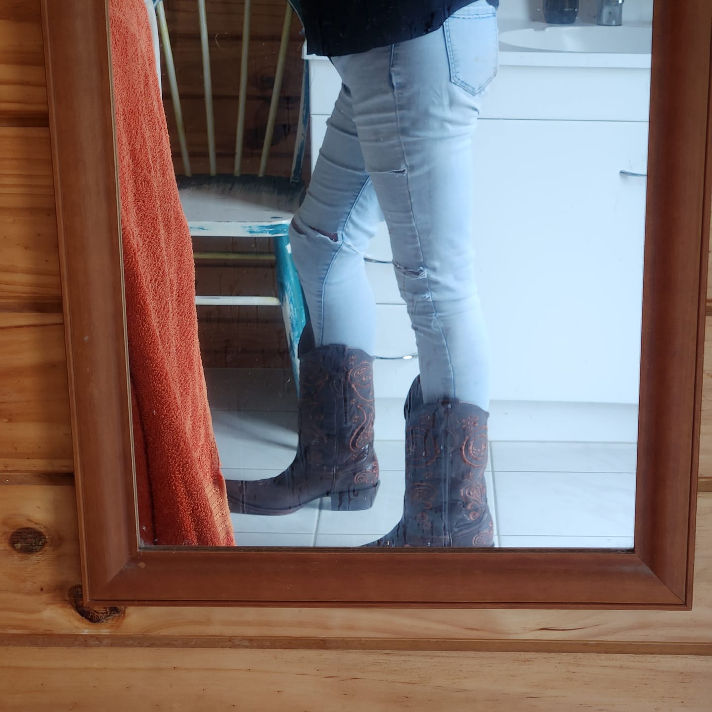 Customer photo review of Ringers Western Olivia Womens Cuban Heel Western Boot