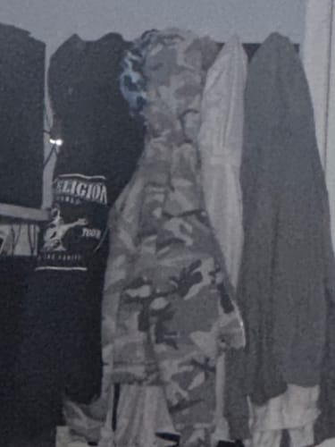 Customer photo review of Omirad Grey Camo Fur-Lined Hooded Jacket