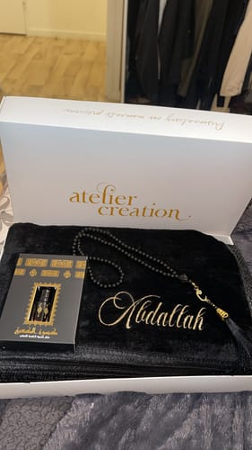 Customer photo review of Box tapis de prière uni noir