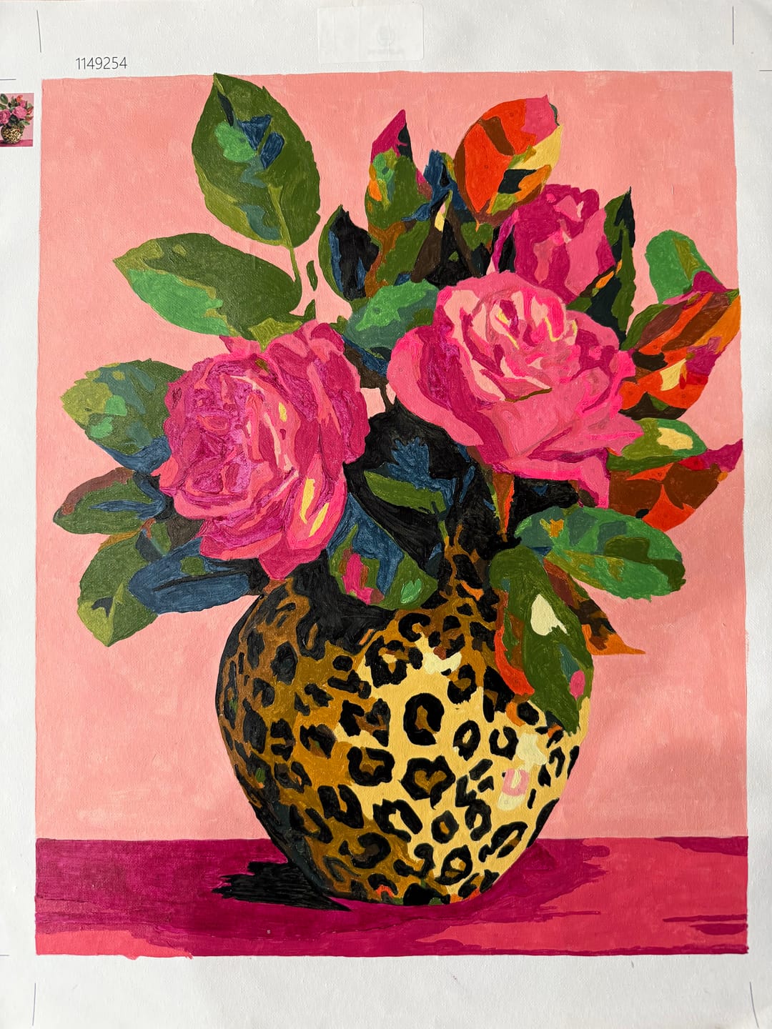Customer photo review of Wild Roses | Paint by Number