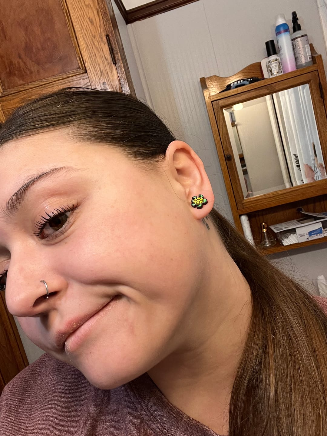 Customer photo review of Sea Turtle Studs