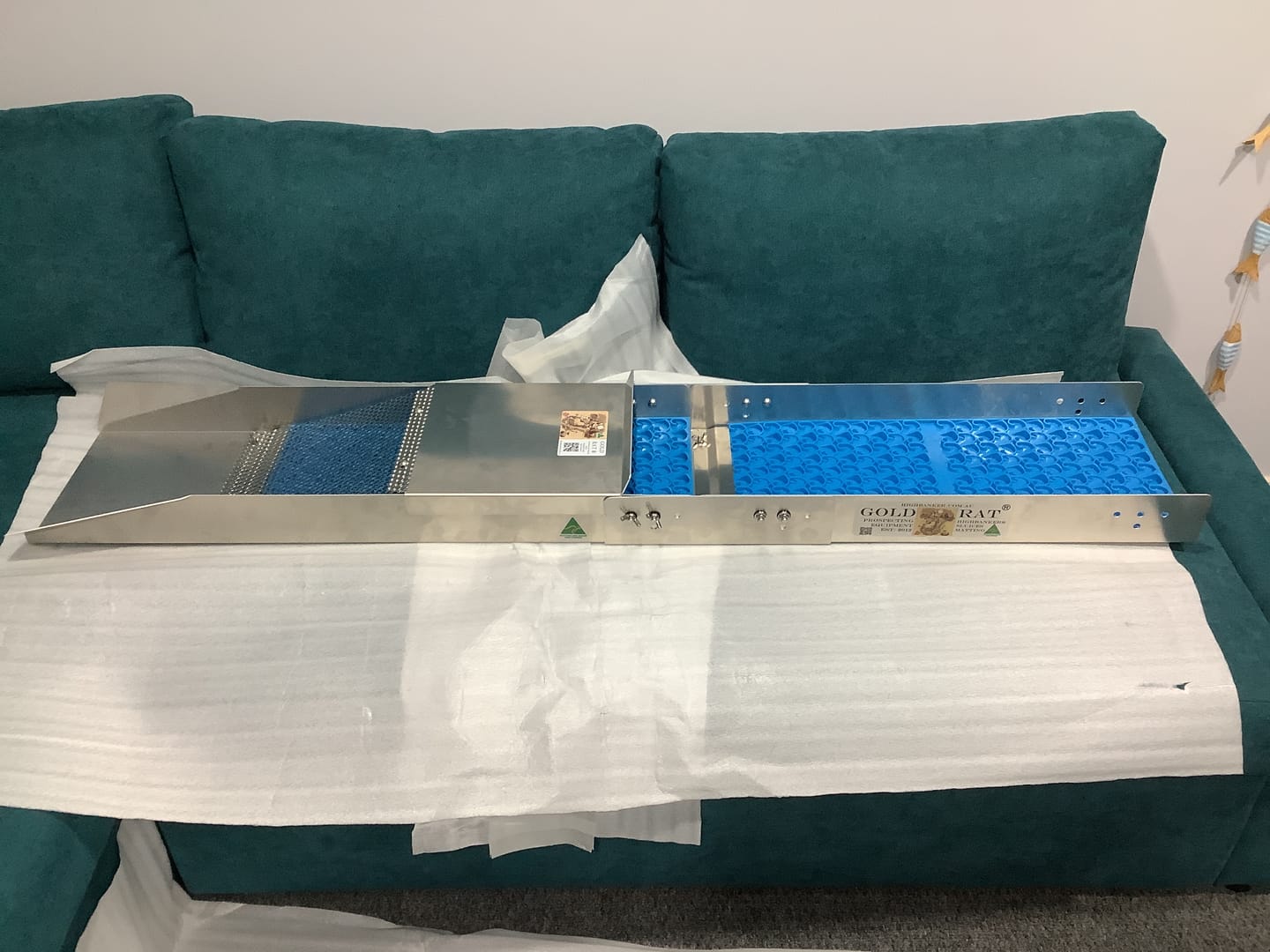 Customer photo review of 1088 Gold Rat sluice - with Mini cell Dream mat