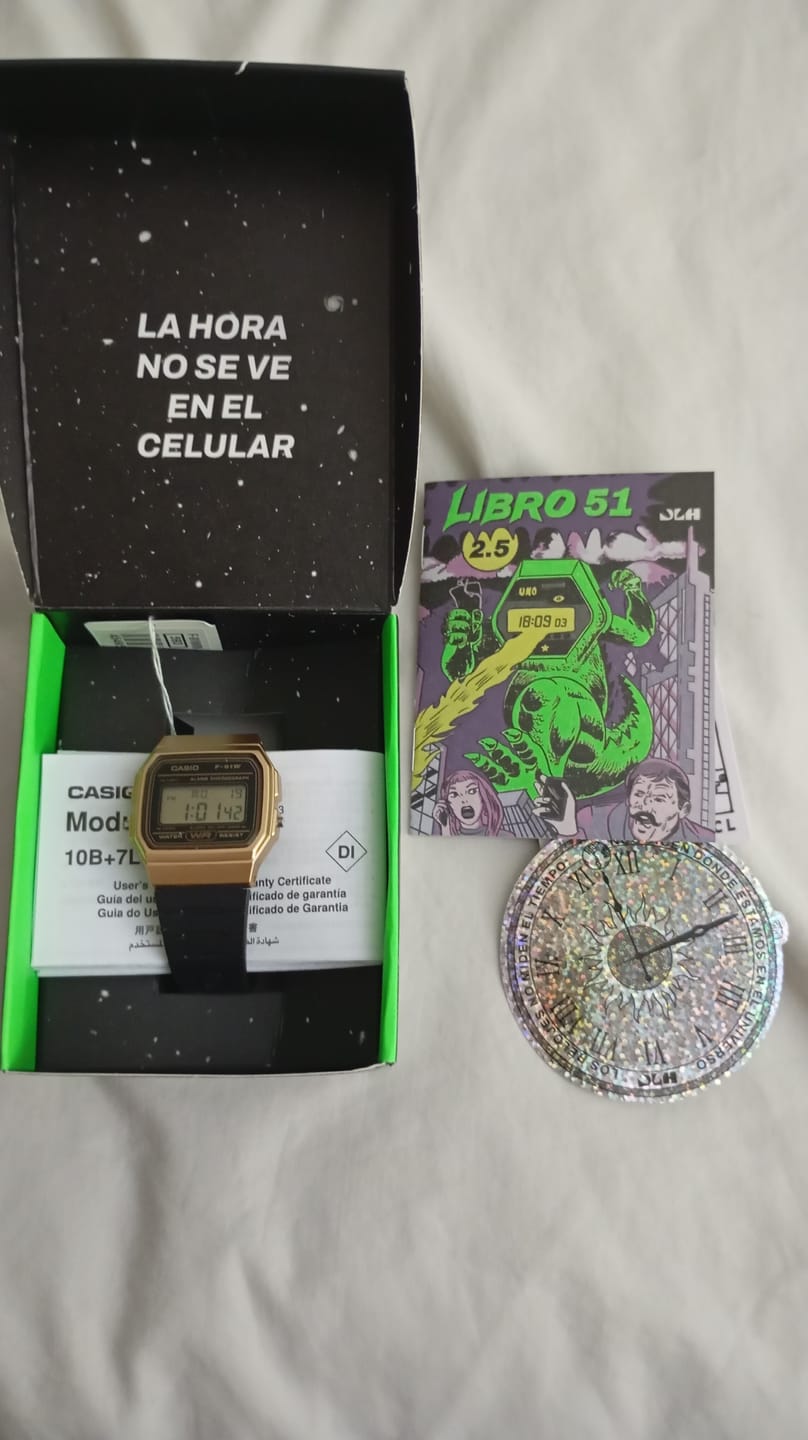 Customer photo review of Reloj Casio Vintage F-91WM-9ADF Dorado/Negro