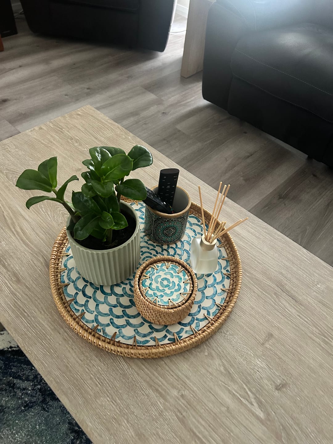 Customer photo review of Bloom Large Rattan Tray