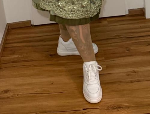 Customer photo review of ELEVATESHOES WHITE CLASSY