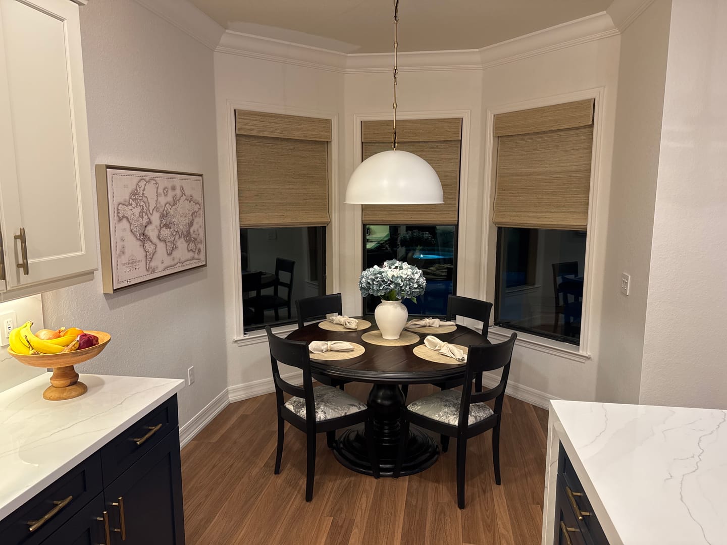 Customer photo review of SmartWings Motorized Woven Wood Shades 50%/70%/100% Blackout Orithyia