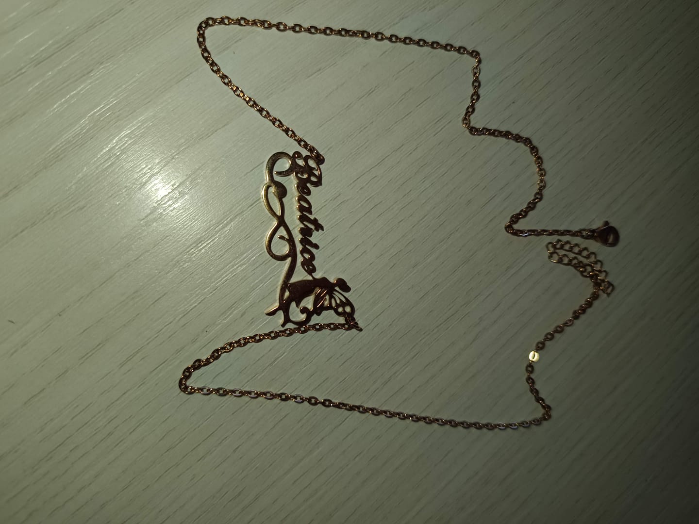 Customer photo review of Enchanted Fairy Name Necklace