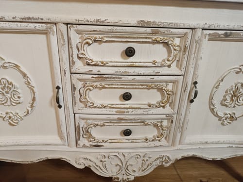 Customer photo review of Cassettiera in legno 2 ante e 3 cassetti