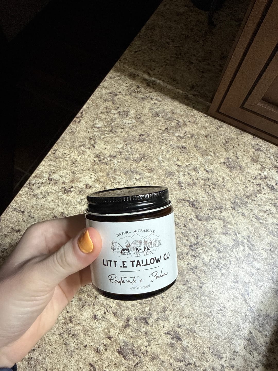 Customer photo review of Restorative Whipped Tallow Balm - 4oz Glass Jar