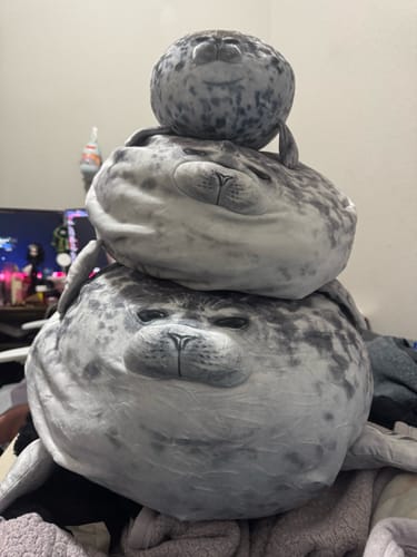 Customer photo review of Seal Soft Stuffed Plush Throw Pillow Cushion Toy