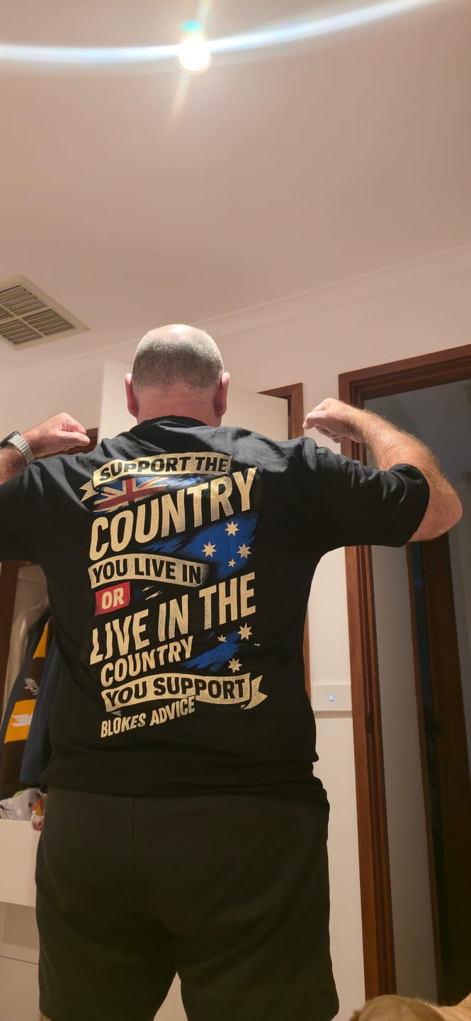 Customer photo review of Stand Up Tee - Black