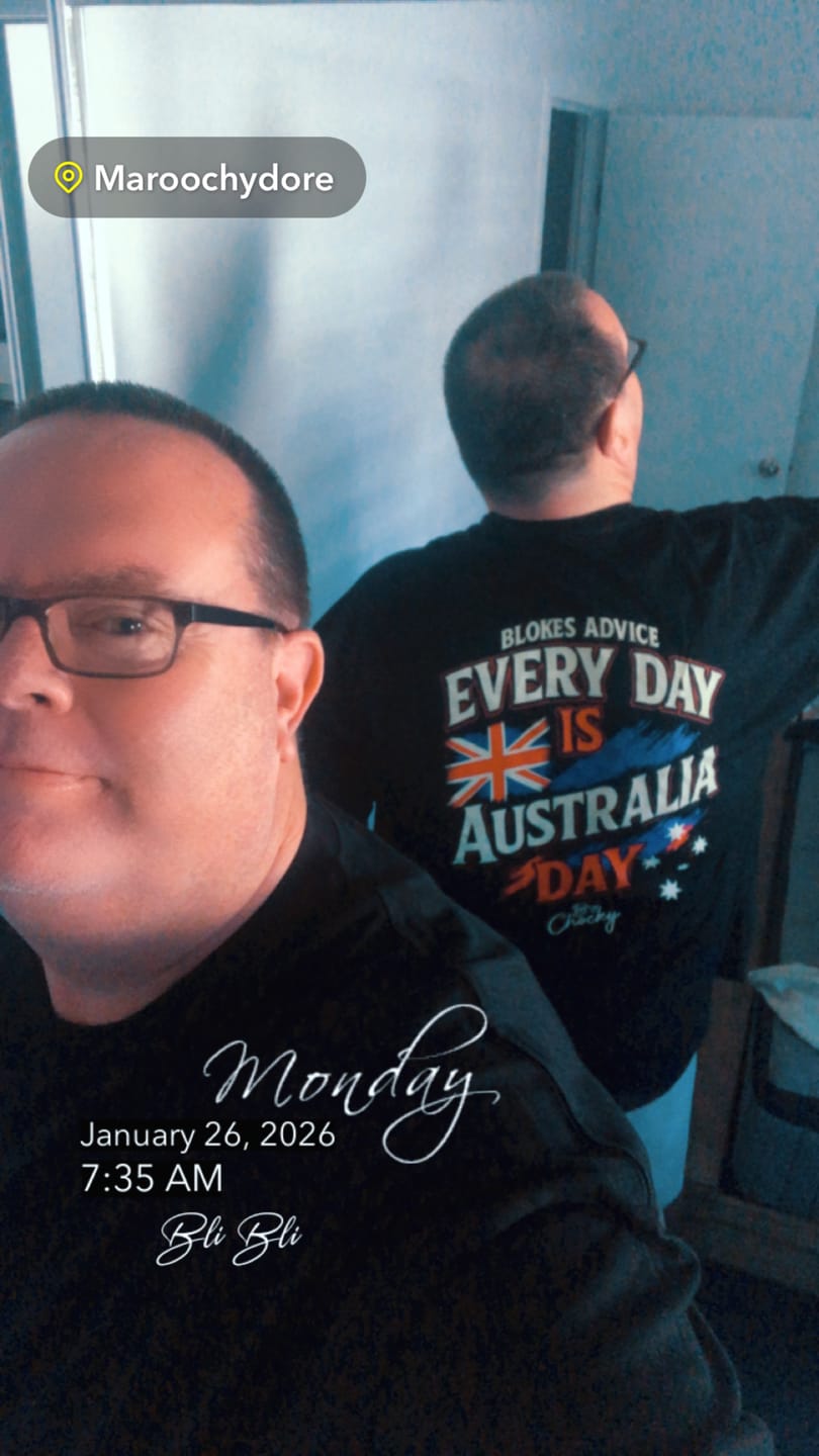 Customer photo review of Big Chocky | Aussie Day Tee