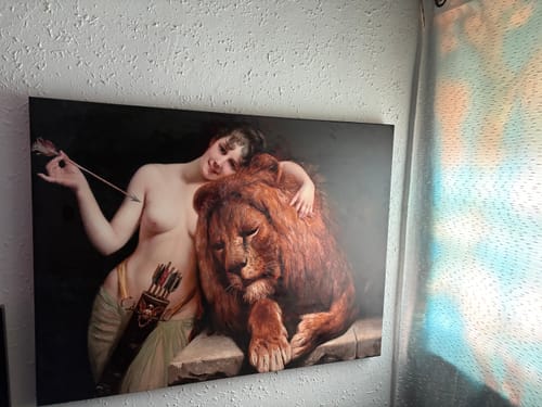 Customer photo review of The Goddess Diana with a Lion | Angelo Graf von Courten | 1848