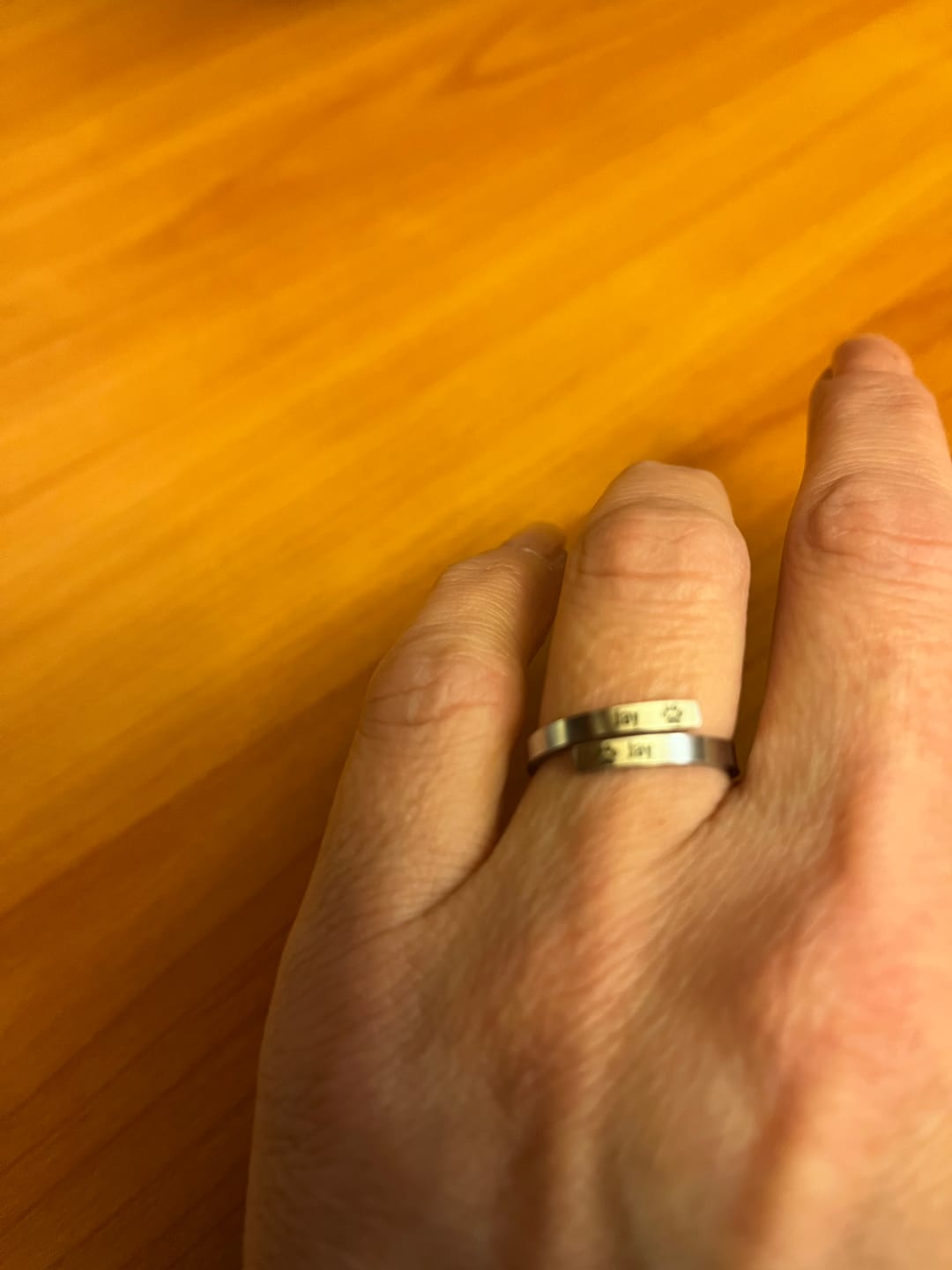 Customer photo review of Custom Pet Name Ring