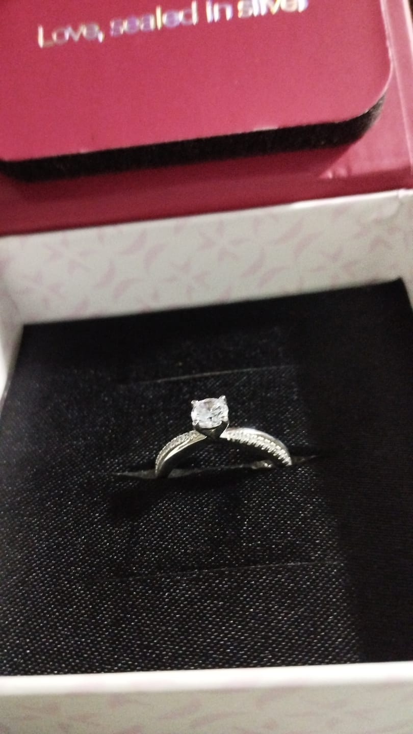 Customer photo review of Silver Zircon Layered Ring